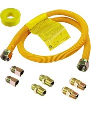 48" Flexible Gas Line Kit for Dryer Stove Range Stainless Steel Gas Dryer 5/8 in