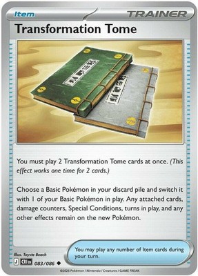 Pokemon Transformation Tome - 083/086 - Uncommon NM-Mint Chaos Rising