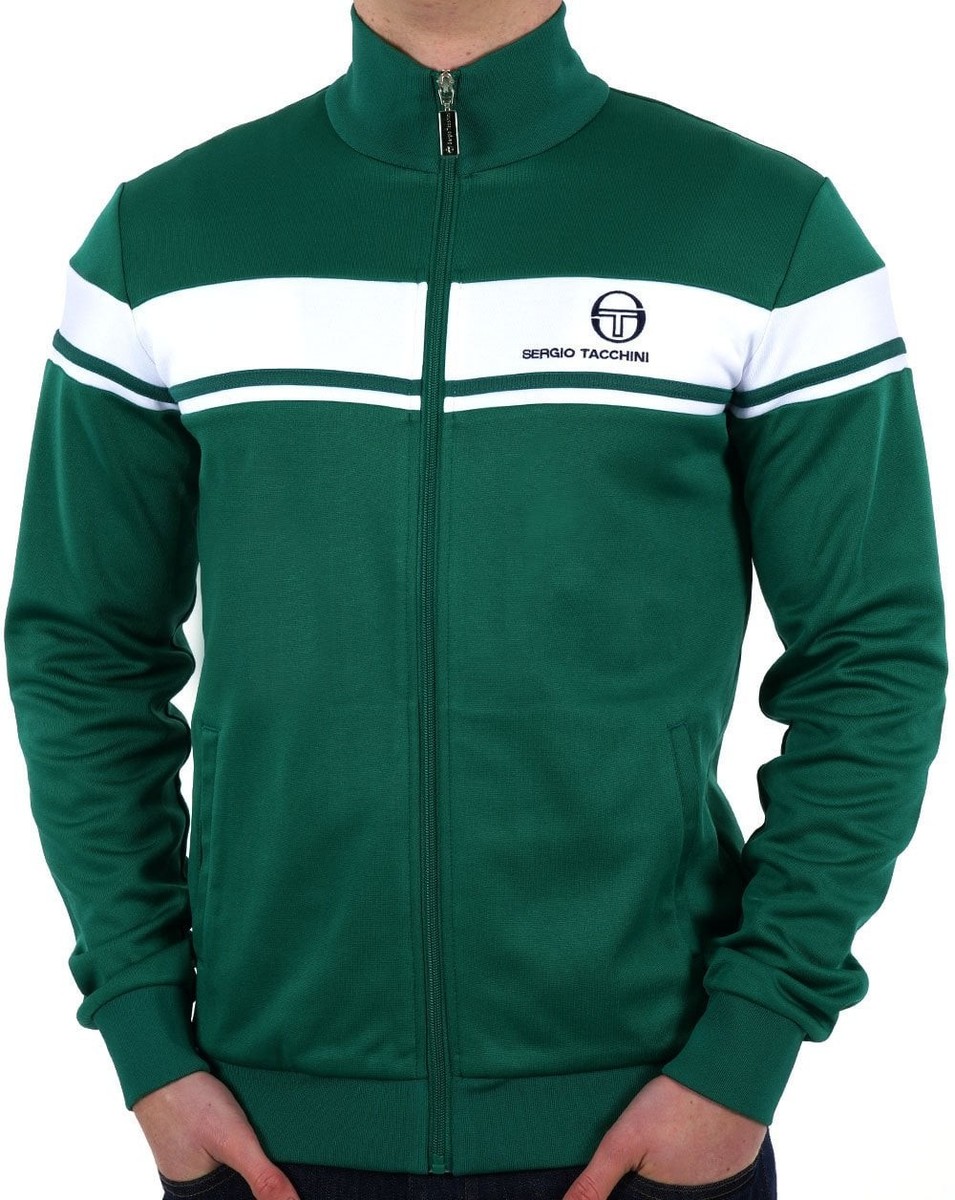 Sergio Tacchini Masters Track Top Green / White | eBay