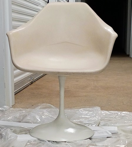 MCM Eames Era, Tulip, Rolled Fiberglass, Dining, Swivel, Arm Chair Buy 1 Or 2