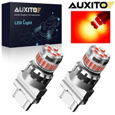 2X AUXITO 3157 3156 4157 4057 Red LED Brake Stop Tail Light Parking Bulbs CANBUS