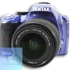 PENTAX K-X Digital SLR Lens Kit Purple Black Used with New SD Card JP