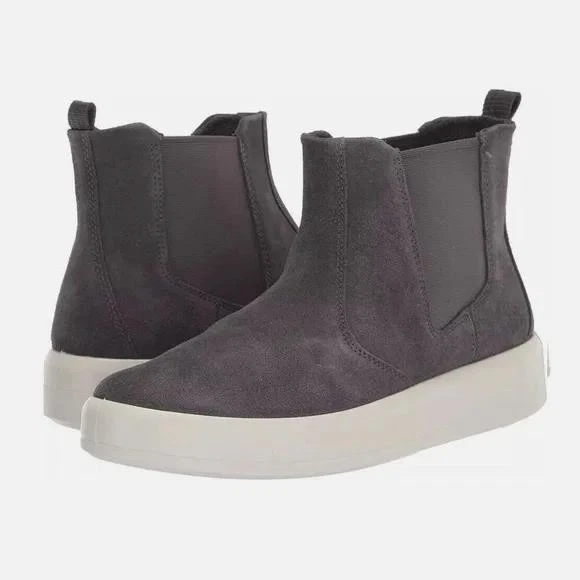ECCO Gray Suede Chelsea Boots Size 9 ECCO Soft 9 Chelsea Suede Boots Bootie Grey Womens Size 41  main image 3