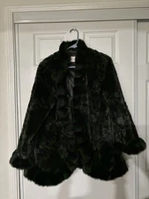 Adore Women’s Faux Fur Black Chic Glamorous Heavy Coat Y2K Hollywood