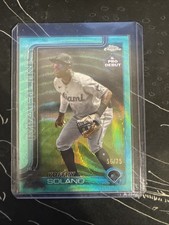 2025 Topps Pro Debut Chrome Yoffry Solano #PDC-26 Aqua Wave Refractor /75 (RC)