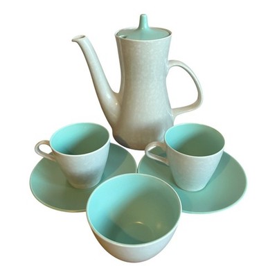 Keramik Kaffeekanne Poole England Türkis Interieur Mid Century