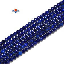 Natural Lapis Lazuli Smooth Round Beads Size 3-3.5mm 15.5'' Strand 3-3.5mm