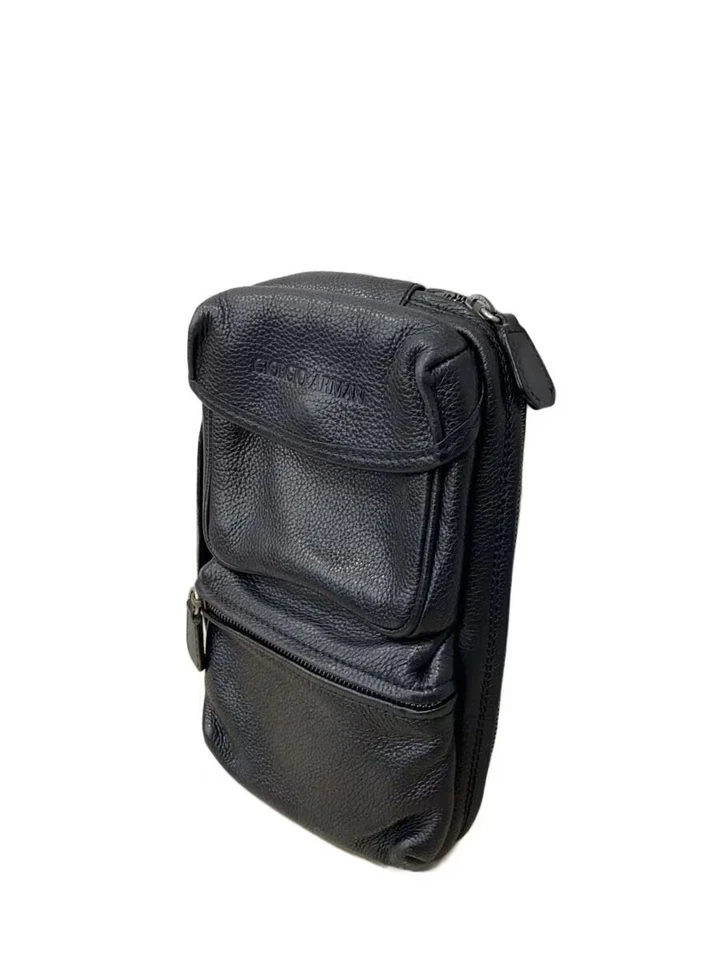 Сумка наплечная GIORGIO ARMANI черная кожа - Изображение 2 из 4