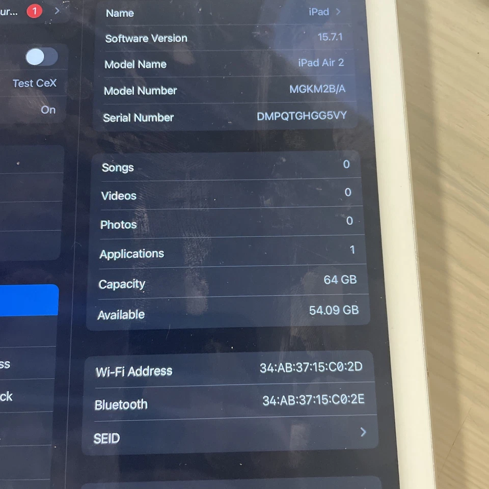 Apple iPad Air 2 64GB, Wi-Fi, 9.7in Silver,* Please Read Description* W29-cd14 - Image 3 of 4