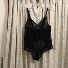 Torrid Women's Black Lace Bodysuit with Open Heart Back Size 2X