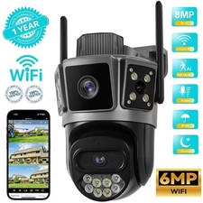 Triple Lens Wireless IP Camera WIFI Outdoor CCTV PTZ Smart Home Security IR Cam