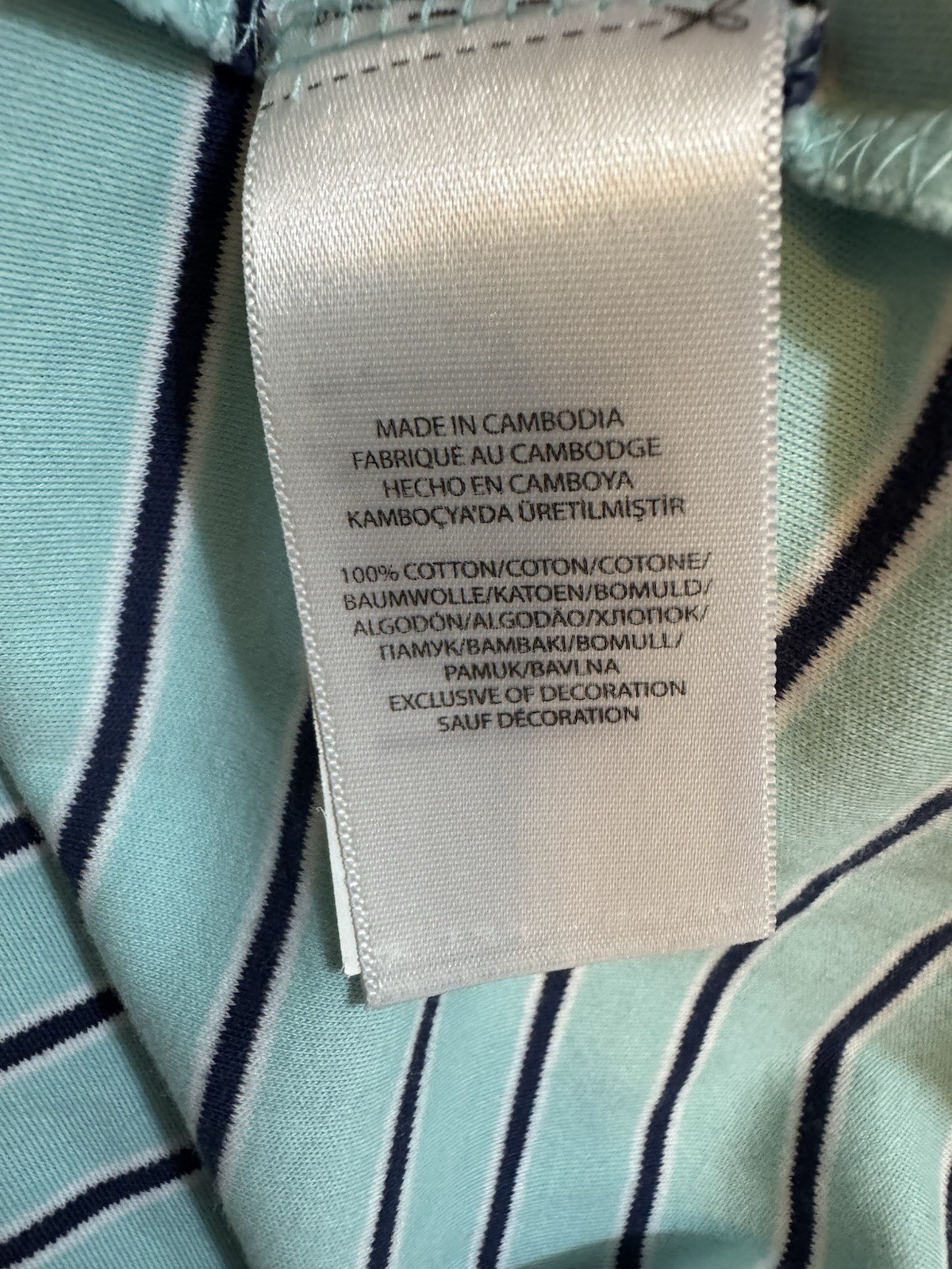 Polo Ralph Lauren camicia uomo blu a righe maniche corte rosa pony taglia media