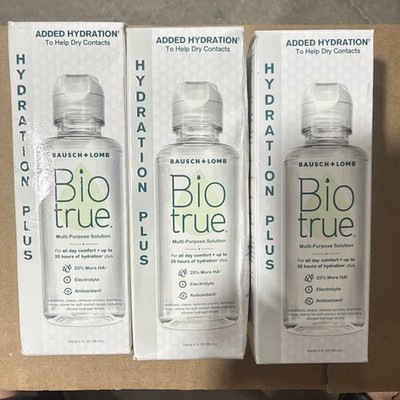 3 - Bausch + Lomb Bio true MultiPurpose Solution Hydration Plus 4 oz EXP02/2027+