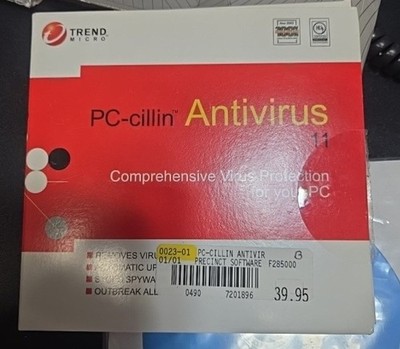 PC-cillin Antivirus 11 Security Software Trend Micro Windows XP with Serial #