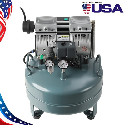 #ad Ultra Quiet 50dB Oil Free Air Compressor for Dental Use 24L Tank 120V Dual Gauge $273.99