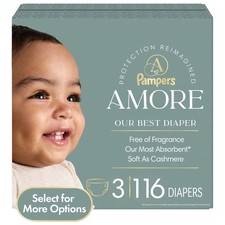 Pampers Amore Baby Diapers Size 3, 116 Count