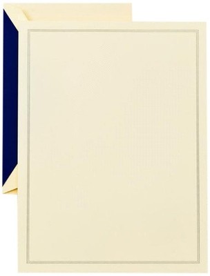 Crane & Co. 20 Regent Blue Triple Hairline Half Sheet (CH3301), Kid Finish