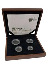 2011 Britannia Four-Coin Set Gold Proof Box, Coa and Capsules.NO COINS.