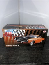 Nen In Box 1970 Plymouth Barracuda Aar Orange Black Cuda 118 Acme A1806106