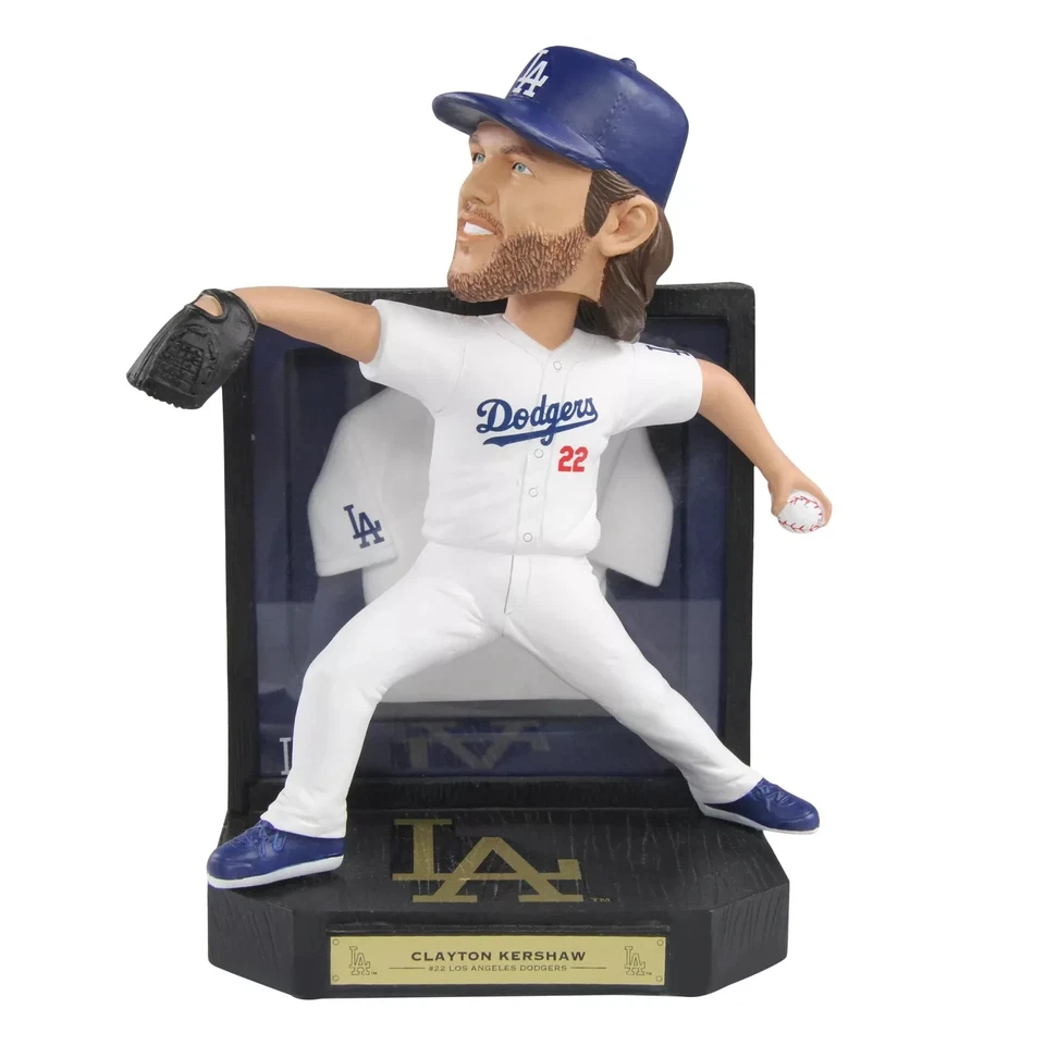 Clayton Kershaw Los Angeles Dodgers Framed Showcase Bobblehead MLB Baseball - Image 2 of 3