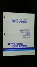 Wisconsin Robin Engine Parts Catalog W1-185V W1-145V Teledyne Manual