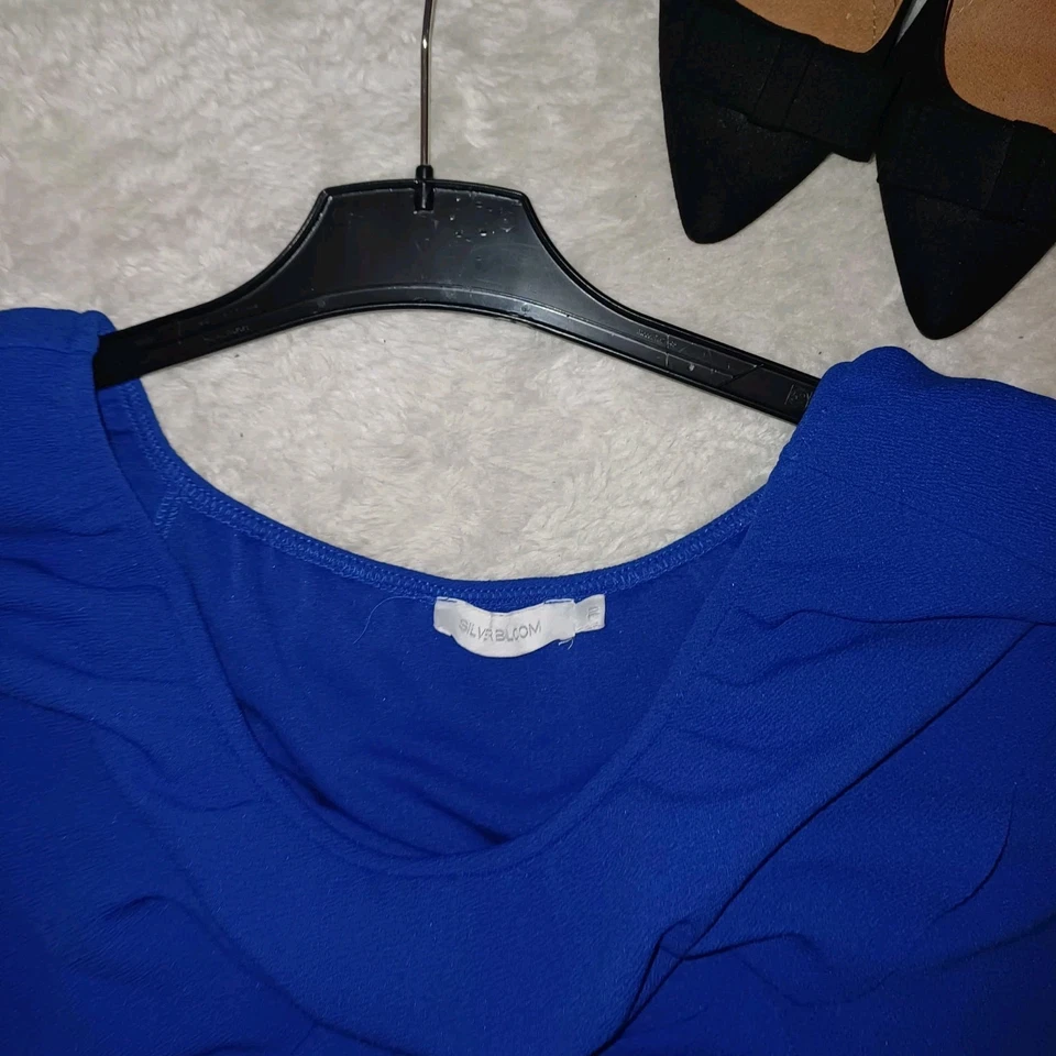 Neu Jumpsuit 38 40 royalblau Overall Carmen-Ausschnitt silverbloom TopZustand - Bild 3 von 3