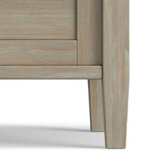 Simpli Home Warm Shaker Wood 20" Rectangle Transitional End Side Table in Gray