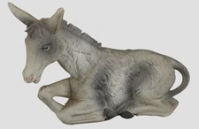 Vintage Fontanini DEPOSE Italy Nativity Manger Animal Resting DONKEY Spider Mark