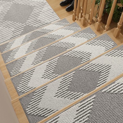 PADOOR 7PC Stair-Treads Non Slip, 3D Peel and Stick Stair Treads for Wooden S...