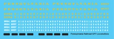 N Scale - Pennsylvania Railroad GP9 Locomotive Decals