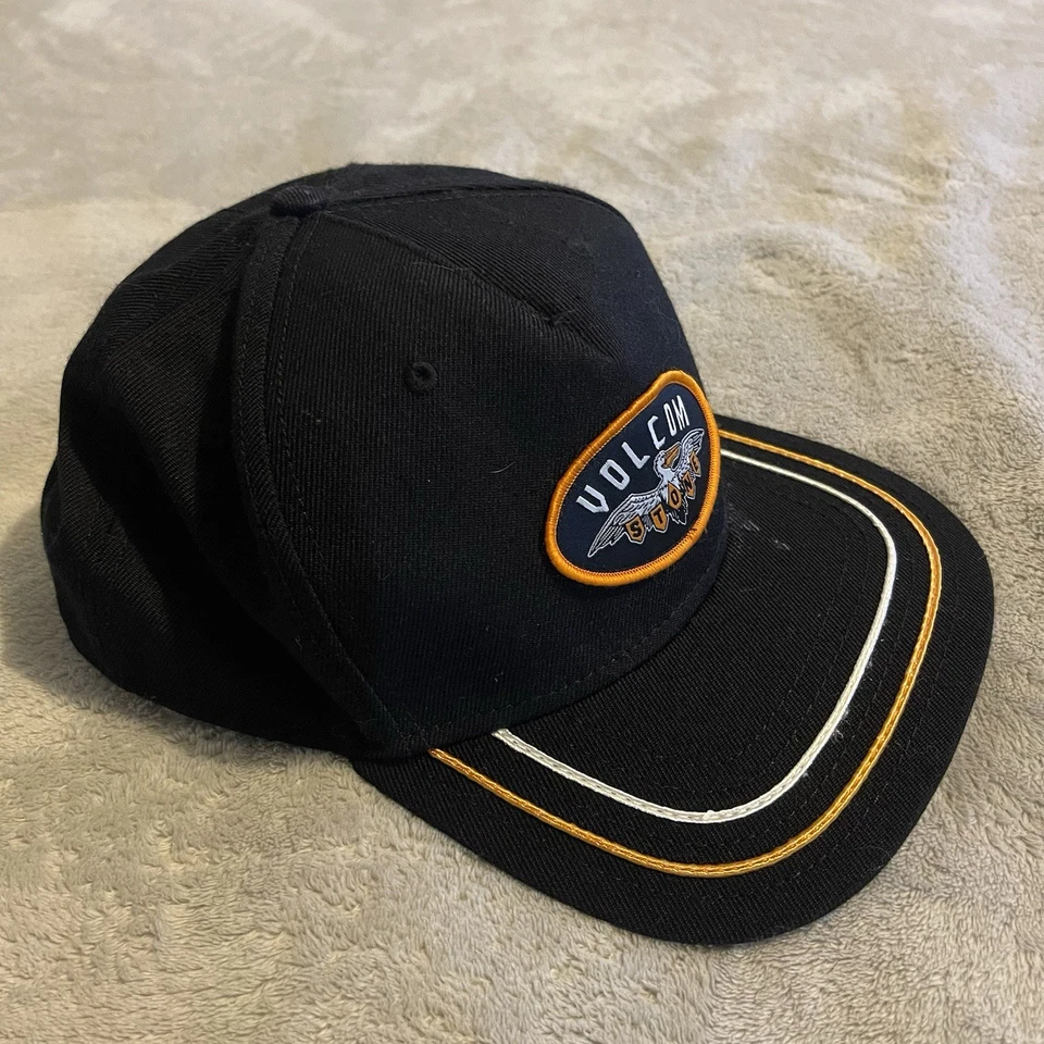 Volcom Stone Hat Mens One Size Black Snapback Adjustable Trucker Baseball Cap - Image 2 of 4