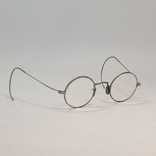 1900s Round Eyesglasses 1/10 12K GF Estate John Lennon Style Saddle Bridge