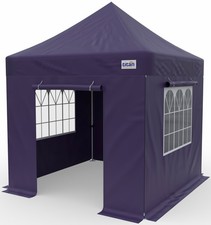 3m x 3m TITAN GAZEBO® HEAVY DUTY POP UP PURPLE  TENT 40mm HEX WITH ZIPPER SIDES