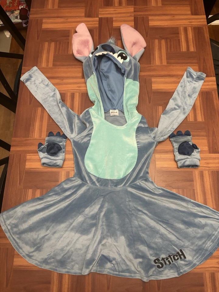Disney Lilo & Stitch Azul Disfraz Vestido Niño Niña Pequeño 4-6 Espíritu Halloween Foto 3 de 4