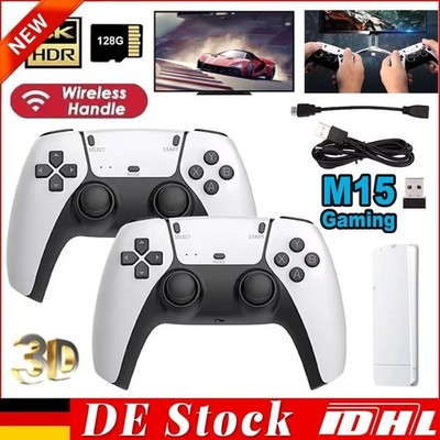 4K Retro Videospielkonsole 40000+ Spiele,USB TV-Stick mit 2x Kabellose Konsole