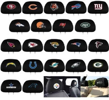 New Team ProMark NFL Pick Your Team Head Rest Covers For Car Truck Suv Van
