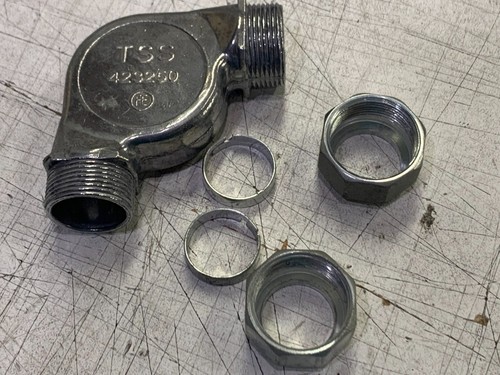 TYCO TSS 423250 CONDUCTO POLEA ESQUINA CODO 1/2" COMPRESIÓN ACCESORIO LIMPIO - Imagen 3 de 4