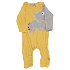 Ubang, Strampler, Größe: 62, Gelb/Grau, Baumwolle, Print, Unisex (Kinder) #MfN