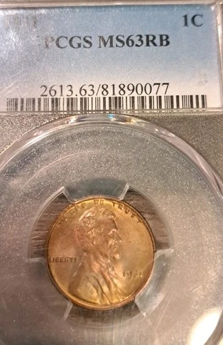 1931 Lincoln Wheat Cent Pcgs MS63 RB