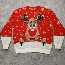Christmas Sweater Size XL Rudolph The Red Nosed Reindeer Ugly Christmas Sweater