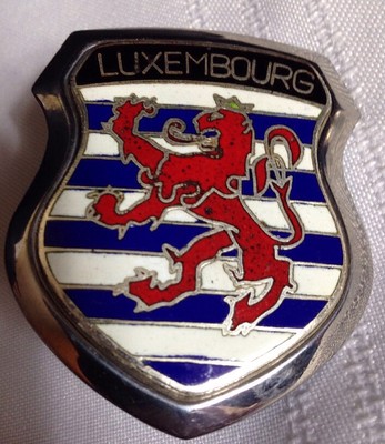 VINTAGE LUXEMBOURG PAKO RHENEN HOLLAND AUTO CAR GRILL BADGE EMBLEM