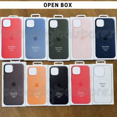 ORIGINAL APPLE SILIKON HÜLLE MIT MAGSAFE FÜR IPHONE 15 / PRO / PLUS / MAX - OFFEN