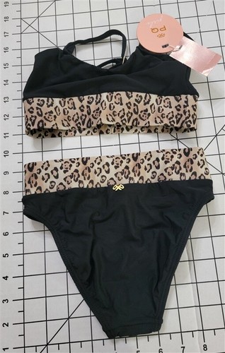 NWT PQ PIlyq 6 Leo Belted Animal print Girls Bikini 118590 - Picture 4 of 4