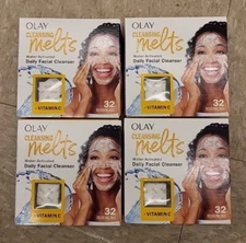 128pc Olay Cleansing Melts Water Activated Daily Facial Cleanser + Vitamin C New