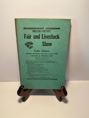 Fouke Arkansas Miller County Fair and Livestock Show Texarkana 1965 Catalog