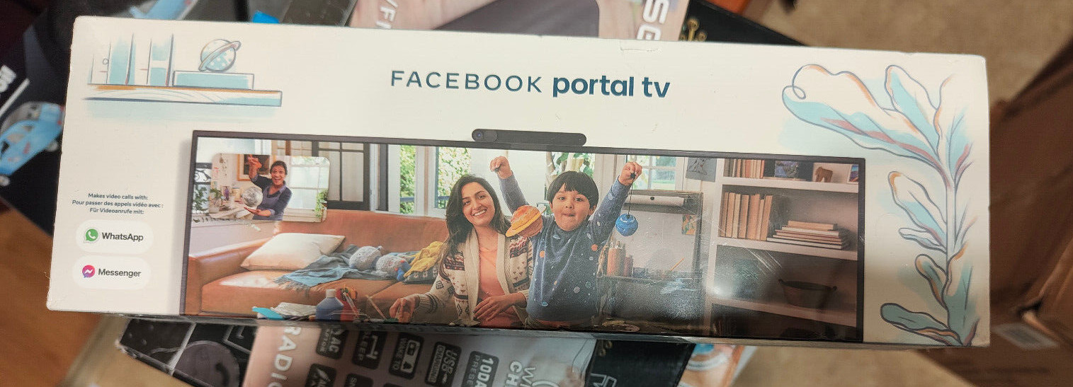 Portal TV de Facebook Noir dispositif d'appel vidéo connecté avec caméra intelligente intégrée