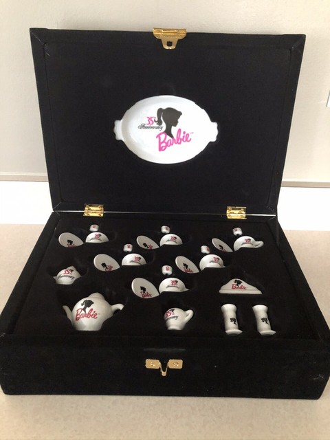 barbie 35th anniversary tea set