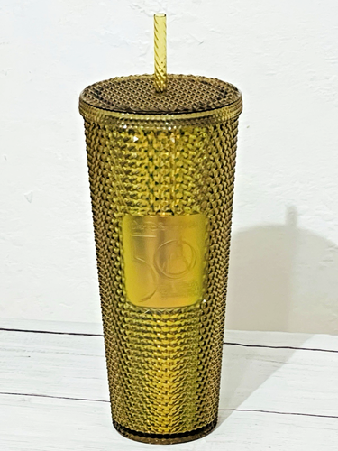 Starbucks Disney World 50th Anniversary Gold Studded Tumbler Tasse & Strohhalm Neu in OVP - Bild 3 von 17