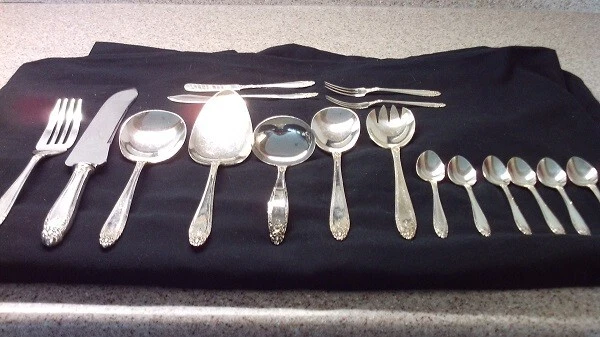 Cubiertos únicos vintage 73 piezas japoneses níquel plata "PRELUDE" Foto 2 de 2