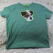 Mini Boden Dog Embroidered Graphic Lime Accent Top